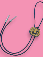Load image into Gallery viewer, Jack O Lantern Bolo Tie - Orange
