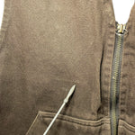Load image into Gallery viewer, SOLD - Carhartt Brown Duck Canvas Vest – Men’s Large Regular – Full Zip Workwear Jacket - Lisa Lassi
