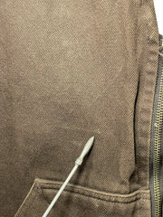 Load image into Gallery viewer, SOLD - Carhartt Brown Duck Canvas Vest – Men’s Large Regular – Full Zip Workwear Jacket - Lisa Lassi
