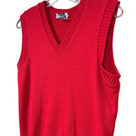 Load image into Gallery viewer, Vintage Red Knit Sweater Vest | Unisex Women’s Small Men’s XS | Made in USA
