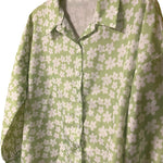 Load image into Gallery viewer, Oversized Green Floral Button-Up Blouse / Mini Dress

