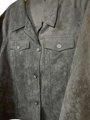 Load image into Gallery viewer, Relativity Vintage Faux Suede Jacket – Women’s Soft Touch Button Front, 90s/Y2K