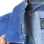 Load image into Gallery viewer, 🐂 Roper Western Cattle Print Pearl Snap Shirt – Blue – Size L
