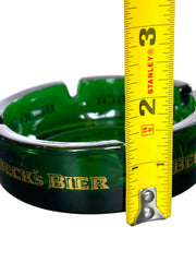 Load image into Gallery viewer, Vintage Beck’s Bier Green Glass Ashtray France Made Beer Advertising Barware