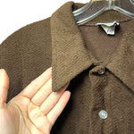 Load image into Gallery viewer, ORO Golden Threads Textured Polo Shirt Brown XL (Fits L) Short Sleeve - Lisa Lassi
