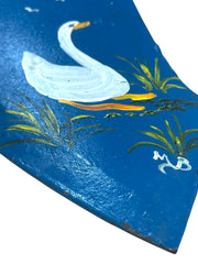 Load image into Gallery viewer, Hand Painted Cultivator Plow Point Goose Folk Art Wall Hanging Farm Decor