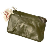 Load image into Gallery viewer, Olive Green English Leather Coin Purse – New
