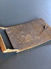 Load image into Gallery viewer, Vintage Brass Eagle Mountain Belt Buckle Western Americana 1970s 80s