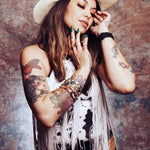 Load image into Gallery viewer, Cow Print Fringe Bodysuit (S)
