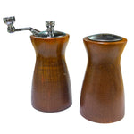 Load image into Gallery viewer, Vintage Olde Thompson Wood Pepper Mill &amp; Salt Shaker Set 4.5" MCM
