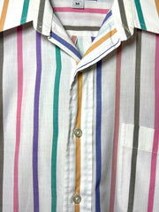 Load image into Gallery viewer, SOLD - Vintage John Henry Full Cut Rainbow Stripe Short Sleeve Button-Up Shirt Men’s M - Lisa Lassi