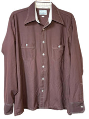 Load image into Gallery viewer, 1960s Vintage Arrow “Doubler Doubler” Brown Button-Up Shirt