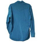 Load image into Gallery viewer, 💚 Drysdales Teal Stripe Pearl Snap Western Shirt – Size L
