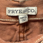 Load image into Gallery viewer, Frye &amp; Co Mens Jeans 34x32 Brown Straight Leg Stretch Denim Pants - Lisa Lassi
