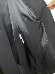 Load image into Gallery viewer, Karizma East Ltd Black Wool Long Coat Double Breasted | Made in USA Size 6 Small