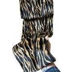 Load image into Gallery viewer, Tiger Print Scarf | Faux Fur Feel | Brown &amp; Black Animal Print | 54” x 9.25”
