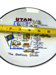 Load image into Gallery viewer, Vintage Utah State Souvenir Plate Beehive State Wall Hanging Korea