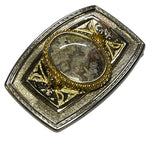 Load image into Gallery viewer, Vintage Western Belt Buckle w/ Genuine Jasper Stone | EVC | 3.5” x 2.5”
