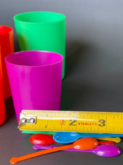 Load image into Gallery viewer, Vintage Camping Cup Set for 6 With Matching Spoons Travel Case Retro