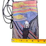 Load image into Gallery viewer, Vintage Beaded Edvard Munch The Scream Art Purse Bamboo Trading Co Bag
