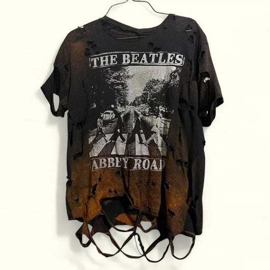 Heavily distressed Beatles Abbey Road shirt