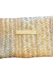 Load image into Gallery viewer, Vintage Woven Straw Raffia Envelope Clutch Tropical Floral Boho Island Purse