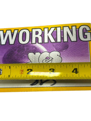 Load image into Gallery viewer, Vintage YES Band Working Backstage Pass Sticker Purple Yellow