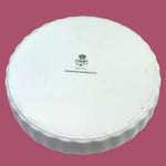 Load image into Gallery viewer, Christineholm Pink Rose Quiche Dish Pie Pan Ruffled Edge 9.25"
