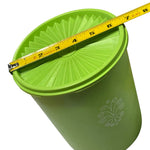 Load image into Gallery viewer, Vintage Tupperware Servalier Maxi Canister #809-13 Green w/ Sunburst Lid
