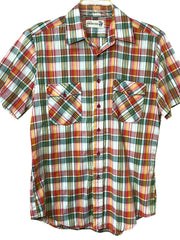Load image into Gallery viewer, Vintage Roebucks Plaid Button Up Shirt Men’s Medium Short Sleeve Western