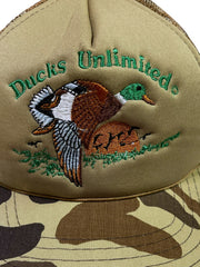 Load image into Gallery viewer, Vintage Ducks Unlimited Mallard Duck Camo Trucker Snapback Hunting Hat