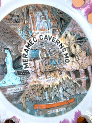 Load image into Gallery viewer, Vintage 1960s Meramec Caverns Missouri Souvenir Plate Japan Jesse James Route 66