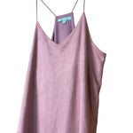 Load image into Gallery viewer, 🌸 She + Sky Dusty Rose Faux Suede Fringe Tank Top – Size Small
