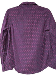 Load image into Gallery viewer, Textured Button Shirt – Women’s M – Plum w/ Pink Swiss Dot
