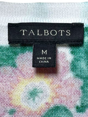 Load image into Gallery viewer, Talbots Floral Button Front Cardigan Sweater Women’s Medium Blue - Lisa Lassi