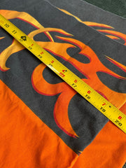 Load image into Gallery viewer, Vintage Y2K Harley Davidson Pillowcases 2pc Orange Black Tribal Flame Logo