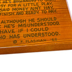 Load image into Gallery viewer, Vintage 1962 Giant Redwood Dad Poem Wall Plaque F. Plasman Father's Day
