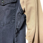 Load image into Gallery viewer, Wrangler Western Snap Shirt Men’s Large XL Black Tan Distressed Workwear
