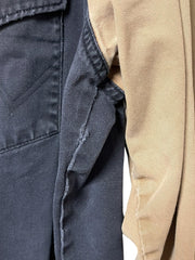 Load image into Gallery viewer, Wrangler Western Snap Shirt Men’s Large XL Black Tan Distressed Workwear