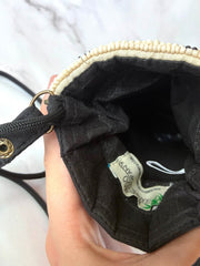 Load image into Gallery viewer, Bamboo Trading Company Beaded Leopard Print Crossbody Club Bag Purse