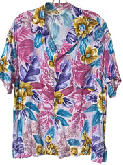 Load image into Gallery viewer, Vintage Abstract Floral Shirt Men’s M/L | 90s Art Print Short Sleeve