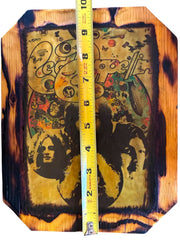 Load image into Gallery viewer, Led Zeppelin Handmade Wood Plaque Wall Art Burned Rustic Rock Band Decor 10x8