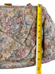 Load image into Gallery viewer, Vintage Floral Tapestry Frame Handbag Pleated Carpet Bag Top Handle Purse