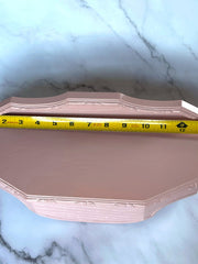 Load image into Gallery viewer, Vintage Burwood Pink Wall Shelf 14" Ornate Molded Plastic Made in USA
