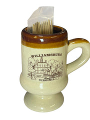 Load image into Gallery viewer, Vintage Williamsburg Virginia Governor’s Palace Mini Mug Toothpick Holder