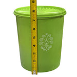 Load image into Gallery viewer, Vintage Tupperware Servalier Maxi Canister #809-13 Green w/ Sunburst Lid
