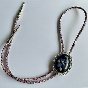 Pressed Flower Bolo Tie