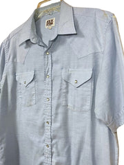 Load image into Gallery viewer, Vintage Ely Cattleman Western Shirt 16.5 | Distressed Light Blue Snap Shirt XL