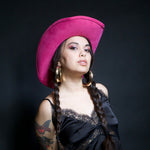 Load image into Gallery viewer, Dark Pink Heart Cowboy Hat
