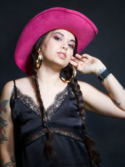 Load image into Gallery viewer, Dark Pink Heart Cowboy Hat
